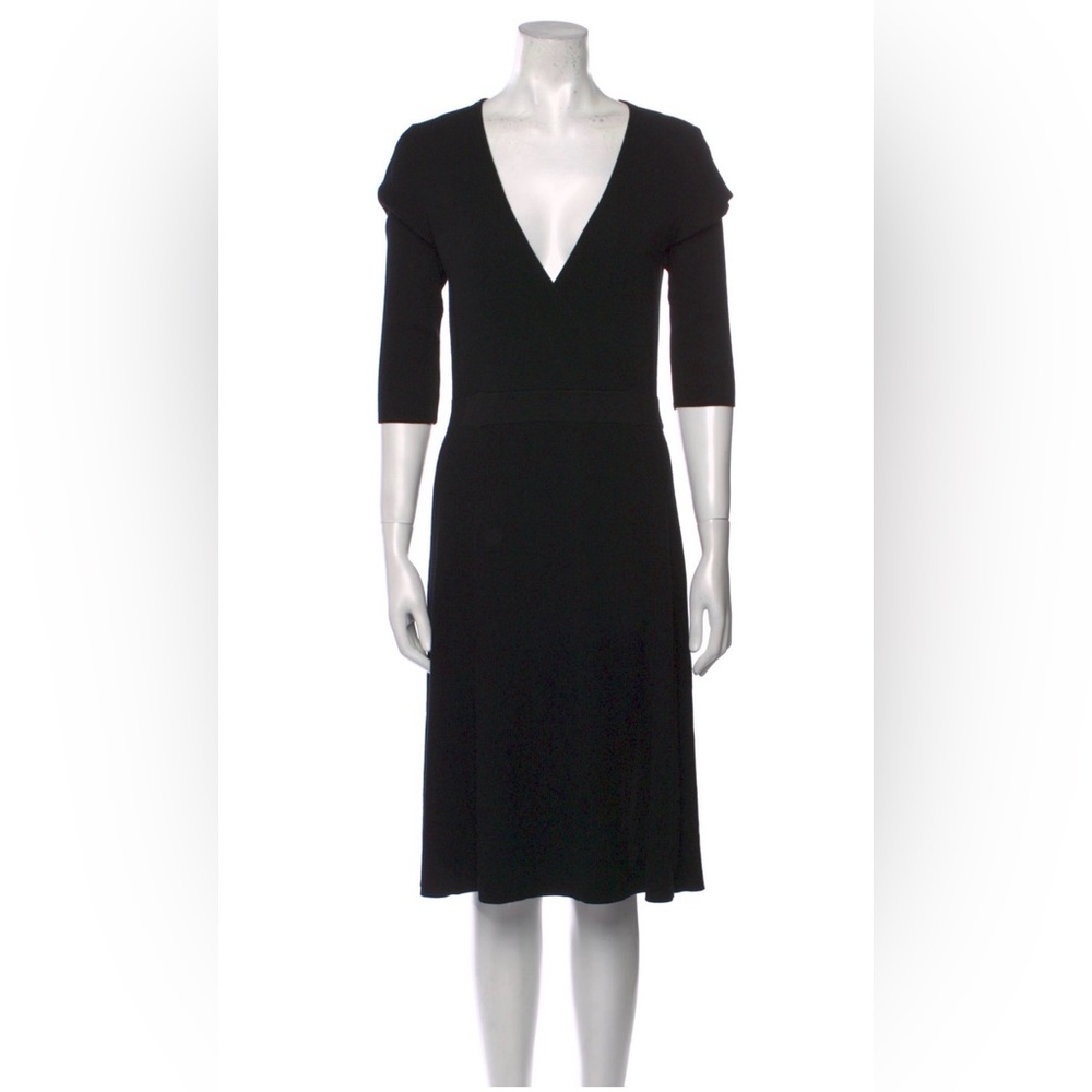 Elegant Black V-Neck Dress